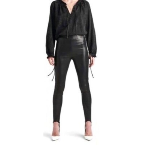Hudson Jeans Pants - Hudson Jeans Genuine Leather Stirrup Skinny Pants